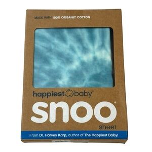 Happiest Baby Snoo Sheet Organic Cotton Bassinet Fitted Sheet Tie Dye Blue